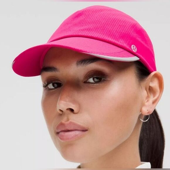 NWT Lululemon Unisex Fast and Free Running Hat WovenAir PINK - Picture 1 of 5